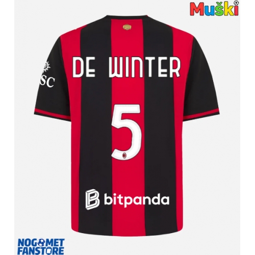 AC Milan Koni De Winter #5 Domaci Dres 2026-27 Kratak Rukav